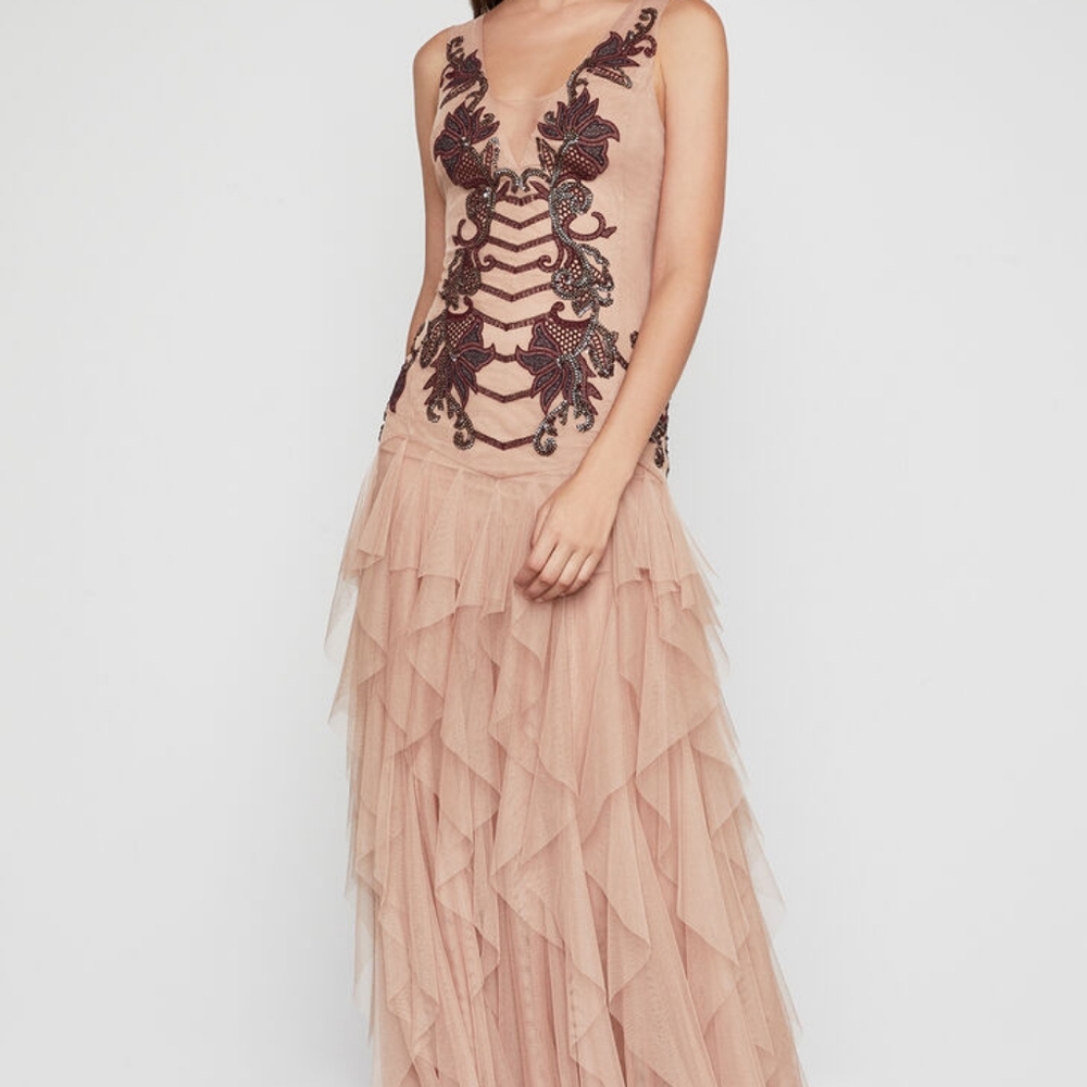 BCBG embroidered dress